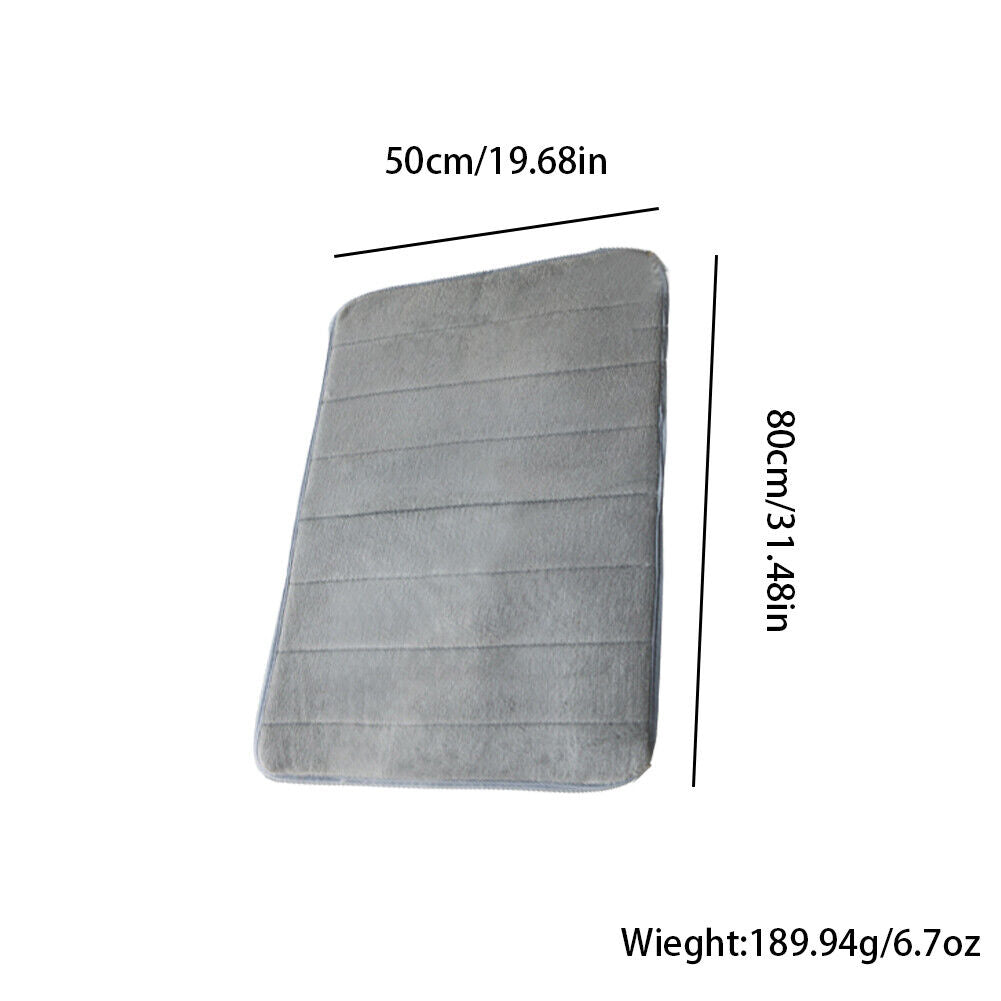 US Luxurious Absorbent Soft Memory Foam Rug Shower Bath Mat Non-Slip 31.5"x19.8"