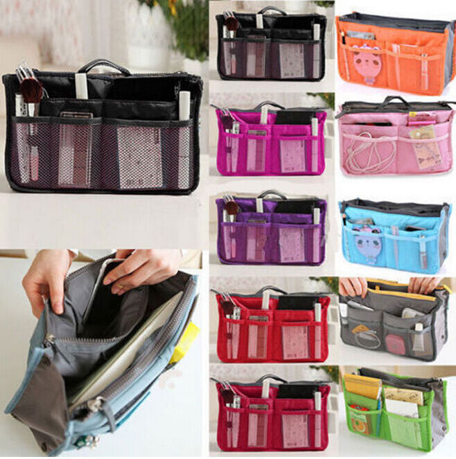 2 Pack Travel Insert Handbag Purse Large Liner Organizer Tidy Bags