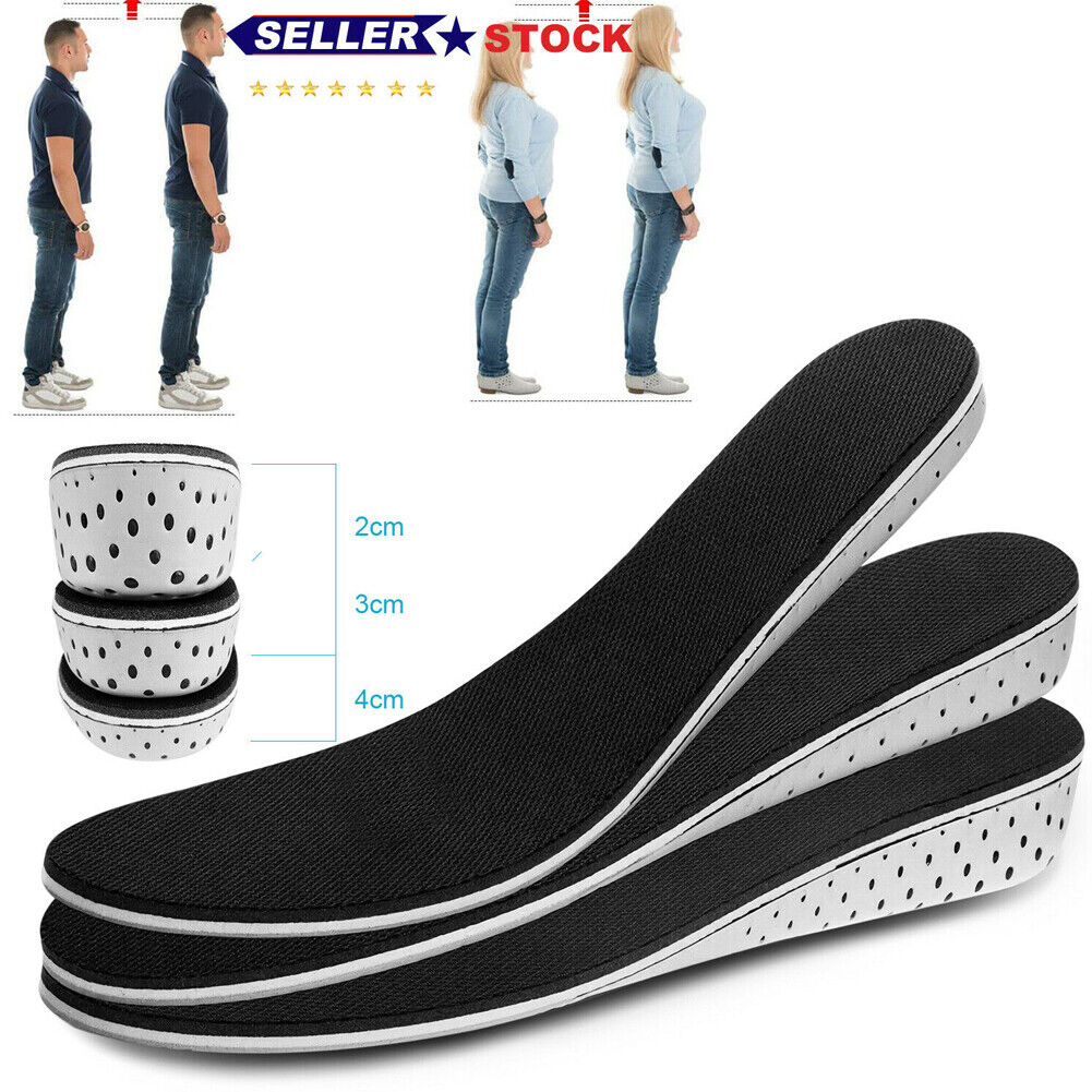 US 2-4 Paris Memory Foam Air Cushion Invisible Height Increase Insole Pad Taller