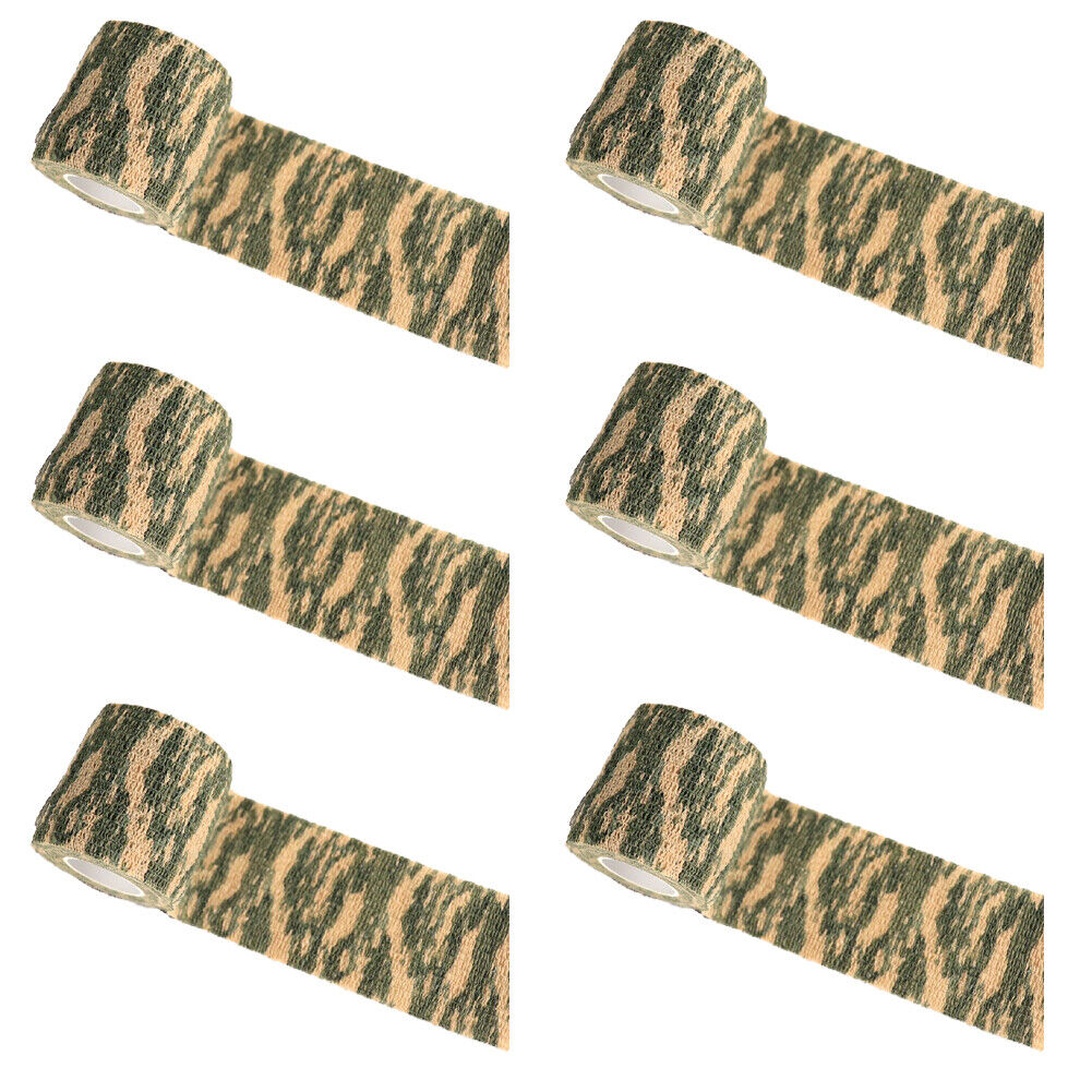 US 6-12 Pack Tactical Self-Adhesive Camouflage Tape For Outdoor Hunting Backpack