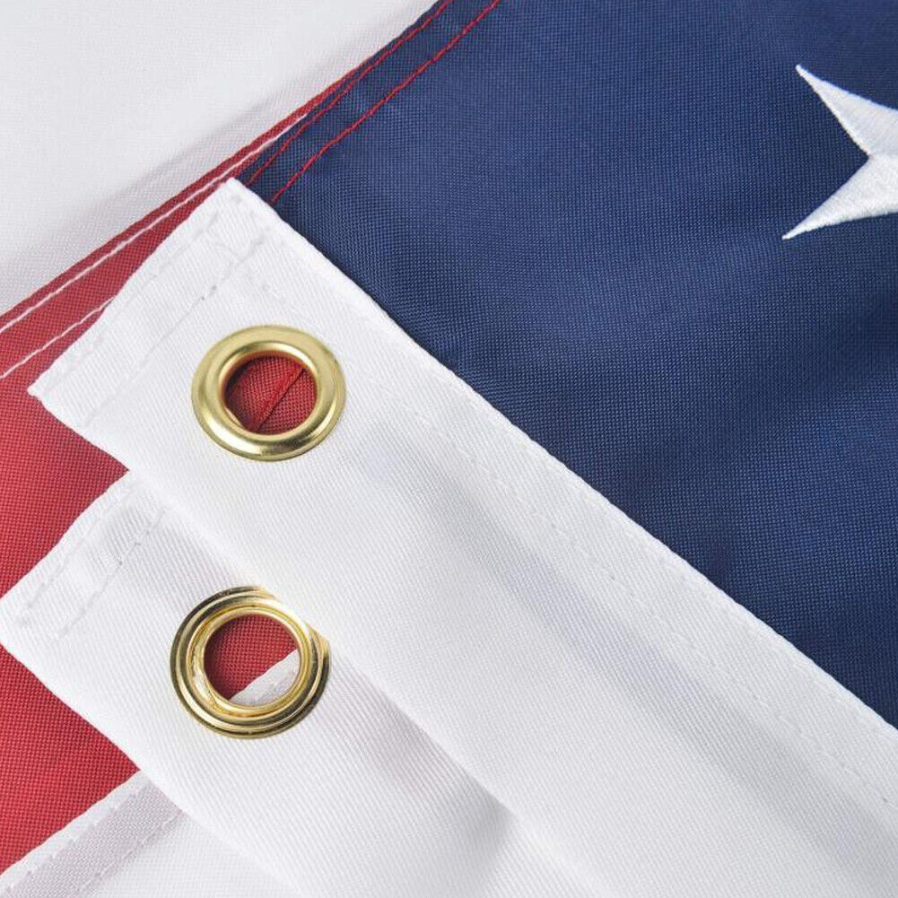 US 1-2 Pc American Flag Deluxe Tear Proof Series Featuring Tough Polyester 3x5Ft