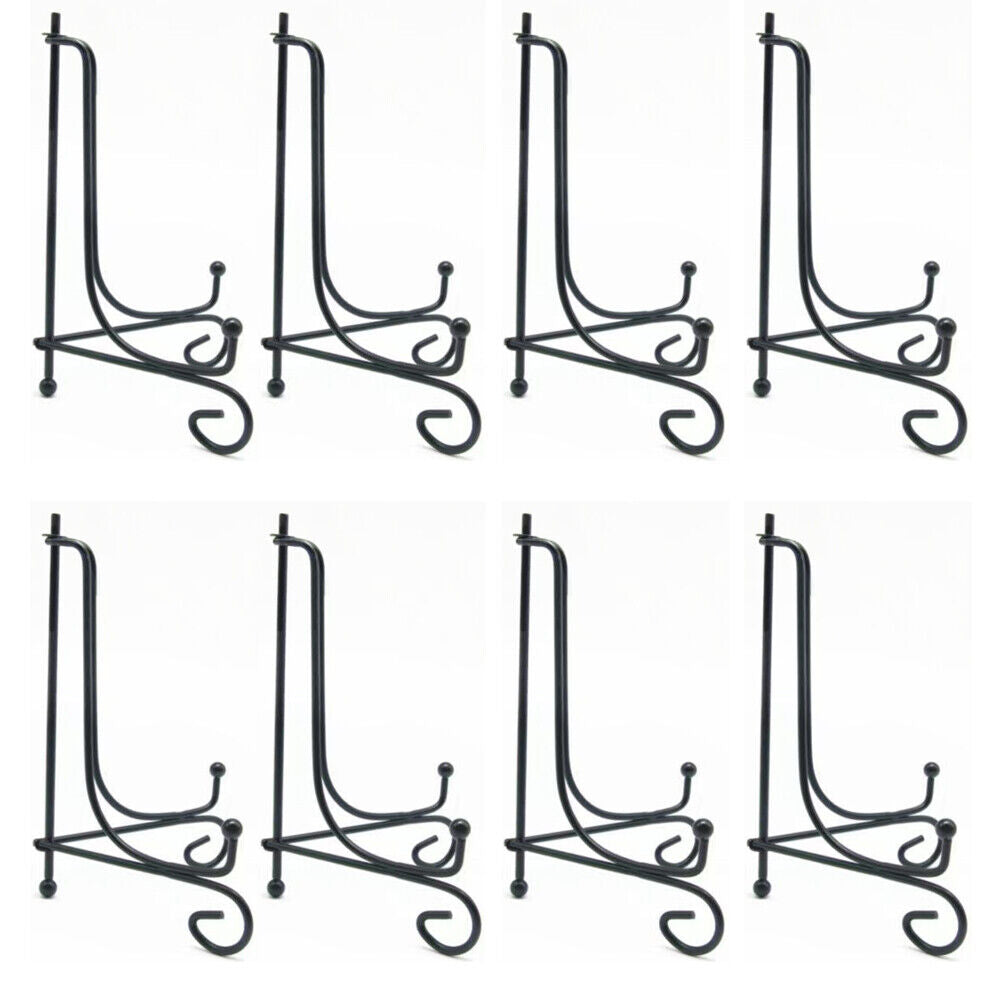 US 8-16 Pc Iron Easel Display Stand Holders Picture Frames Decorative Plates Art