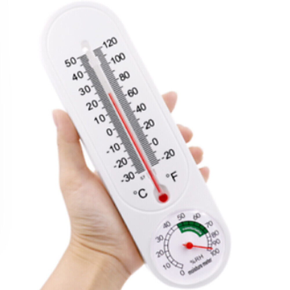 US 1-2 Pack Vertical Thermometer Hygrometer Indoor Outdoor Thermometer Wireless