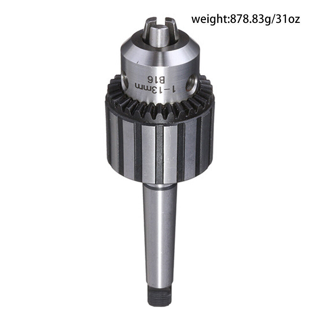 US Woodworking 1/2 Inch Diameter Drill Chuck with 2 Morse Taper Mount Mini Metal