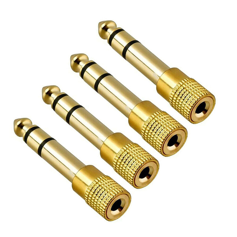 US 10-20 Pcs 6.35mm 1/4" Male to 3.5mm 1/8" Female TRS Stereo Audio Adapter