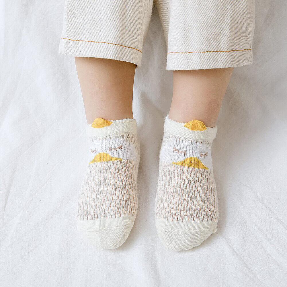 US 10 Pairs Baby Infant Toddler Kid Soft Mesh Sheer Light Anti-Odor Summer Socks
