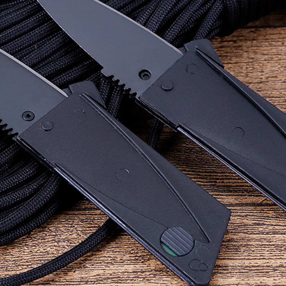 US 20-40 Pack Credit Card Thin Knives Folding Wallet Pocket Micro Survival Knife