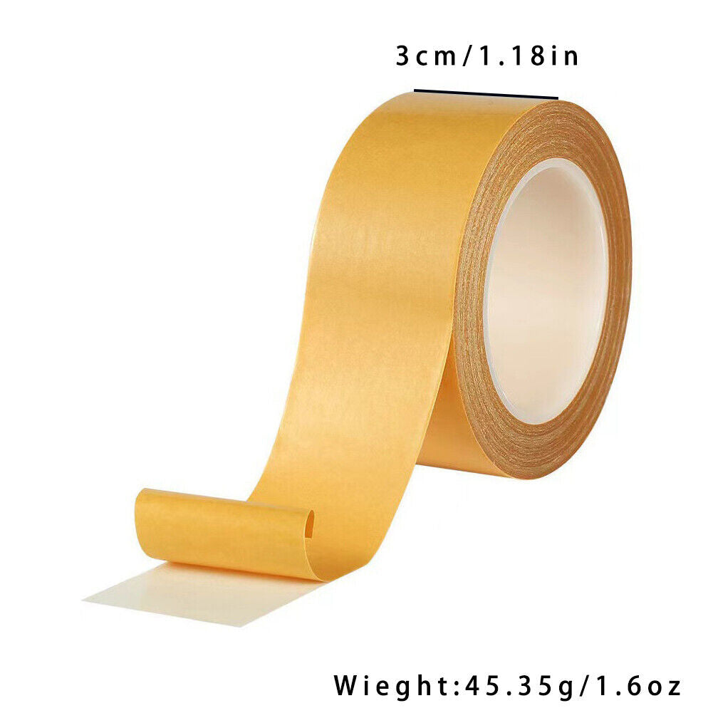 US Double Sided Tape Heavy Duty Fiberglass Adhesive Transparent Tape1.18''x15 Ft