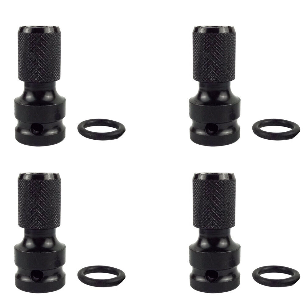 US 2-4 Pcs  1/2" Drive To 1/4" Socket Adapter Hex Drill Chuck Change