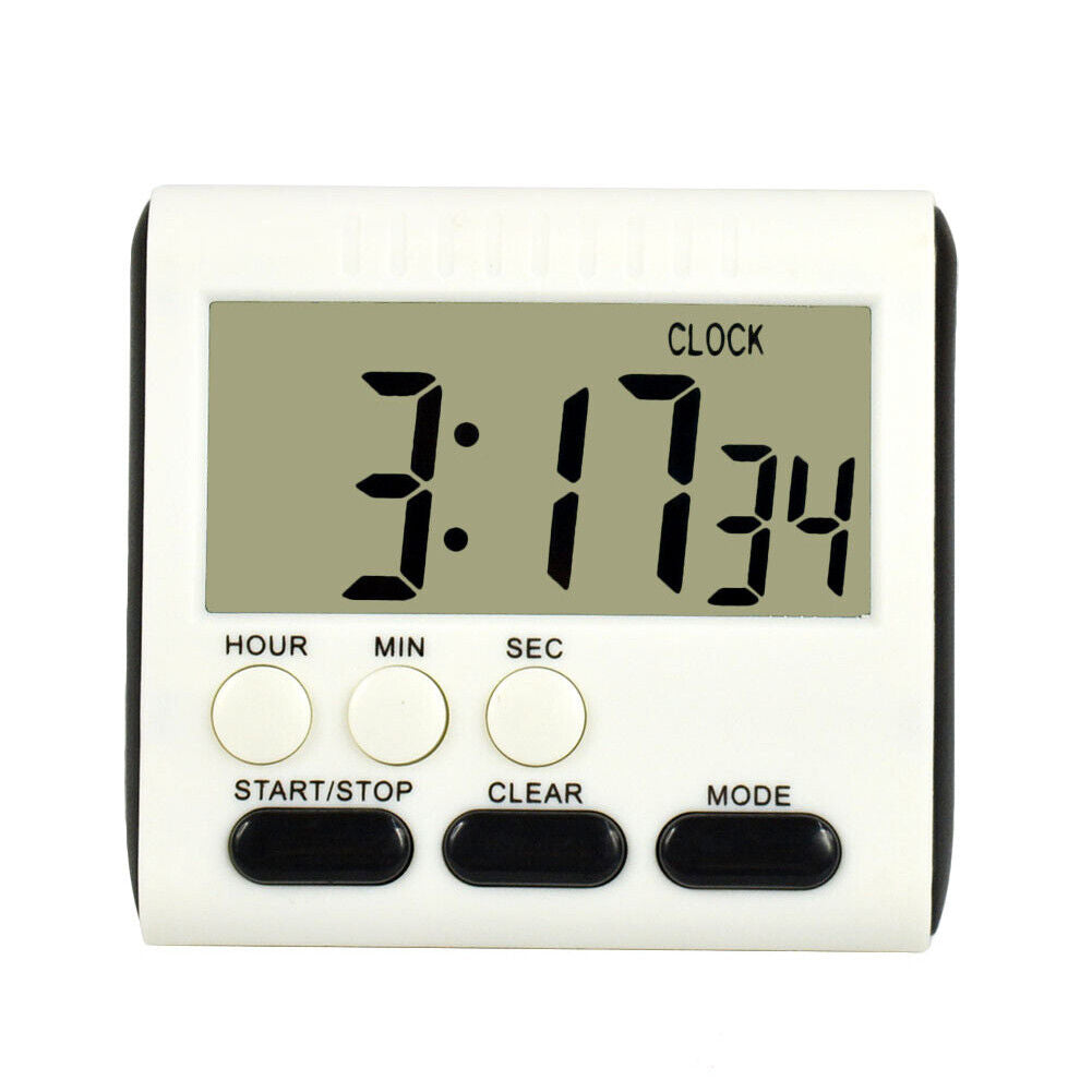 US 2-4Pc LCD Digital Kitchen Cooking Timer Count-Down Clock Loud Alarm Magnetic