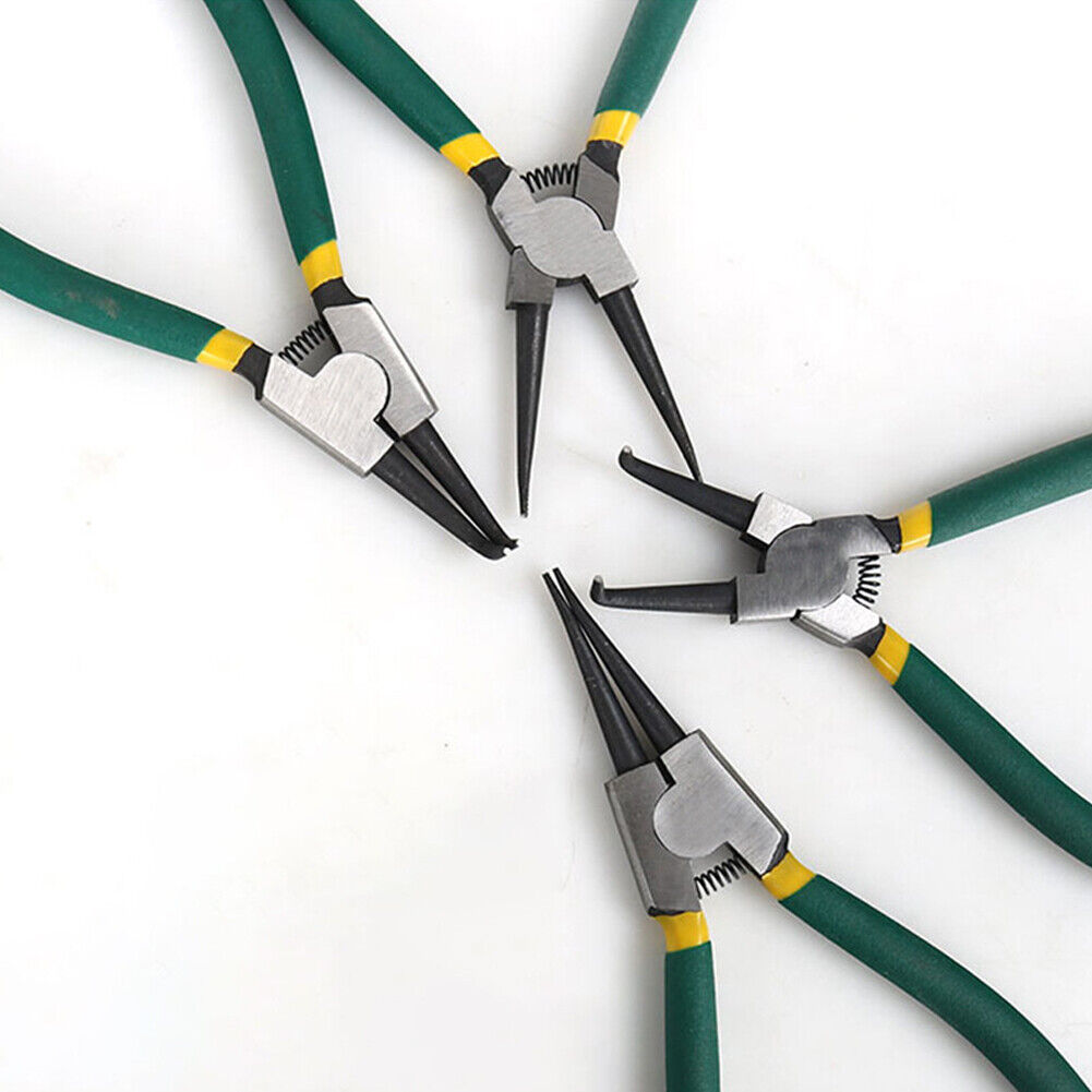 US 1-2 Sets of 4-Pc Heavy Duty Circlip Pliers Snap Ring External Internal Kit 7'