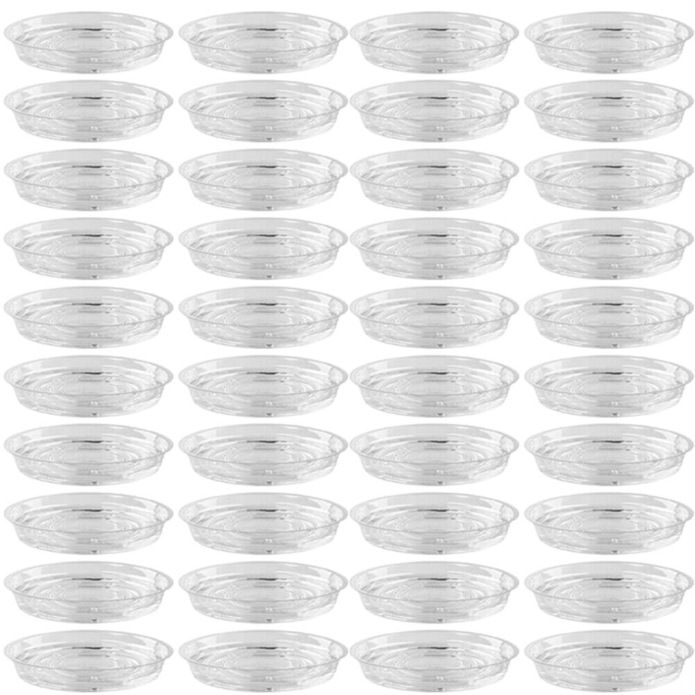 US 20-40 Pack 12"Plant Pot Plant Saucer Clear Plastic Drip Trays Plate Dish Bulk
