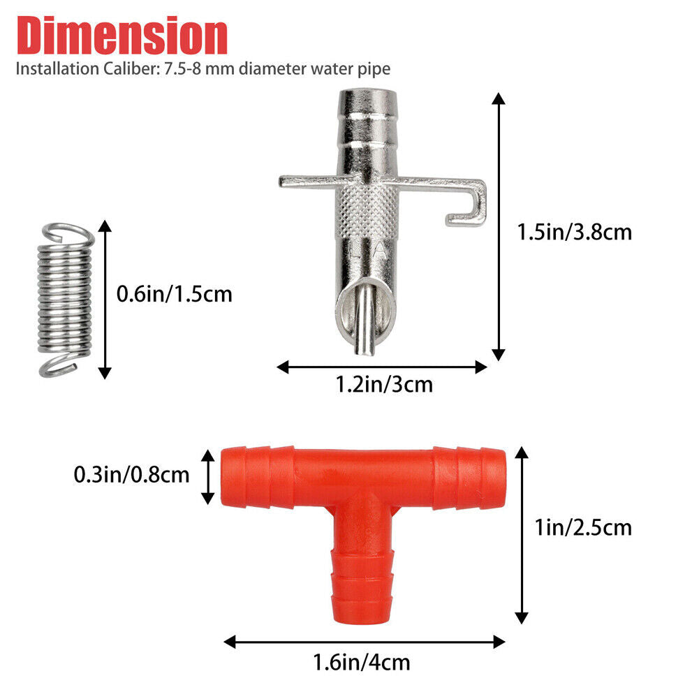 US 40-80 Pc Automatic Rabbit Nipple Drinker Feeder Bunny Poultry Watering System