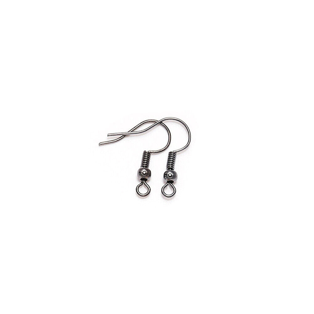 US 100-200 DIY JEWELRY Making Findings Earring Hook Coil Ear Wire French Hook