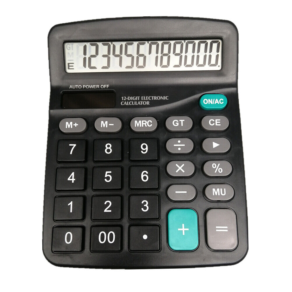 US 2-4 Pc Standard Function Calculators Large LCD Sensitive Button Solar Battery