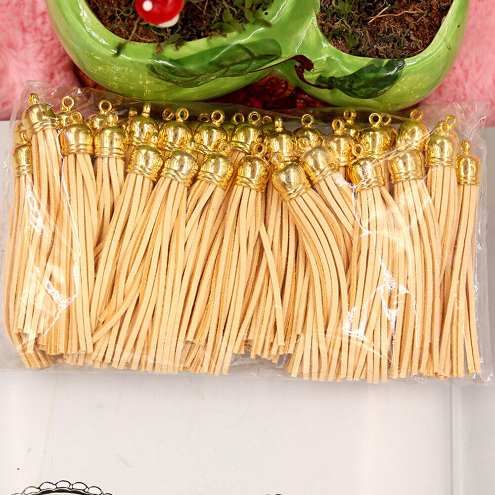 US 20-40 Pack 3" Faux Suede Tassel Pendants Keychain For Jewelry Making 20Colors