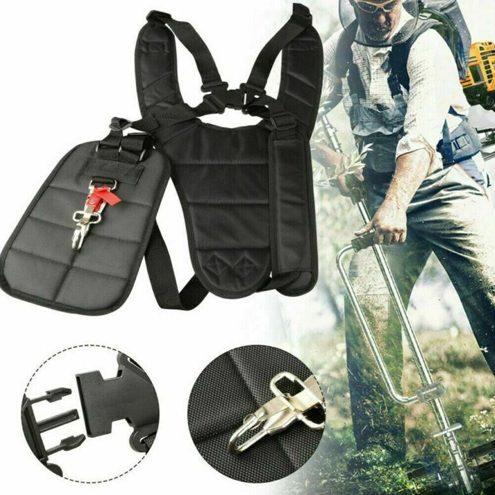 US Double Shoulder Strimmer Padded Belt Harness Strap for Brush Cutter& Trimmer