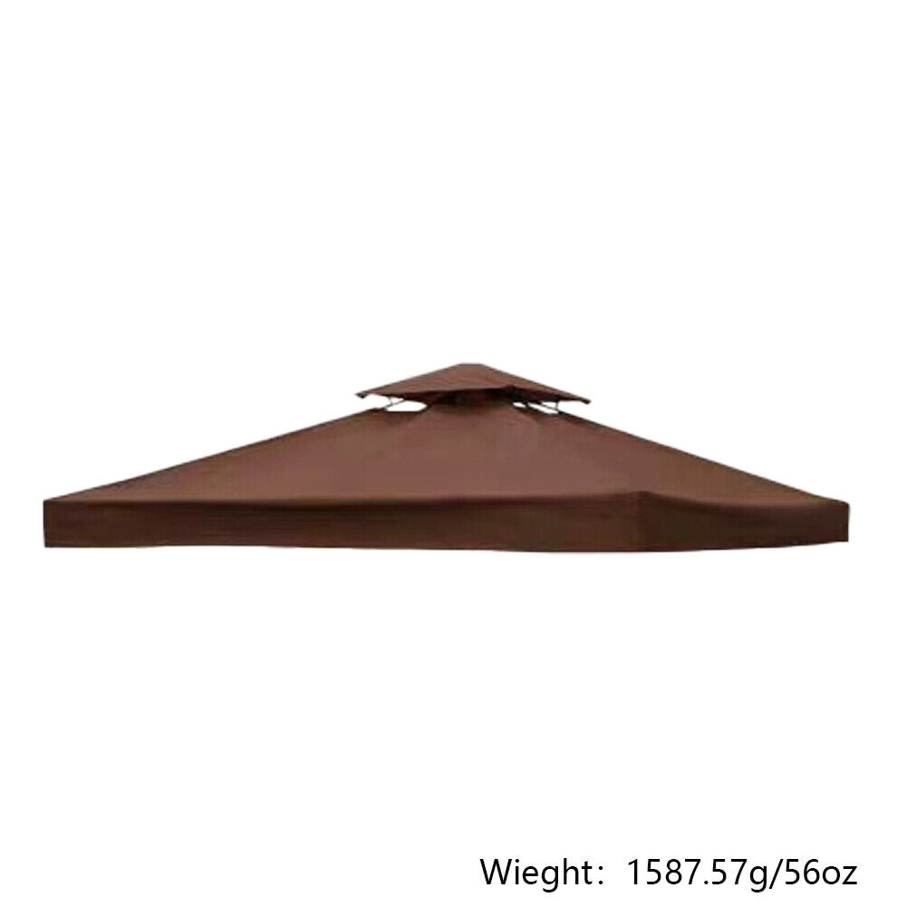 US 10'x10' Waterproof Gazebo 1 2Tier Top Replacement Canopy UV Sunshade Cover