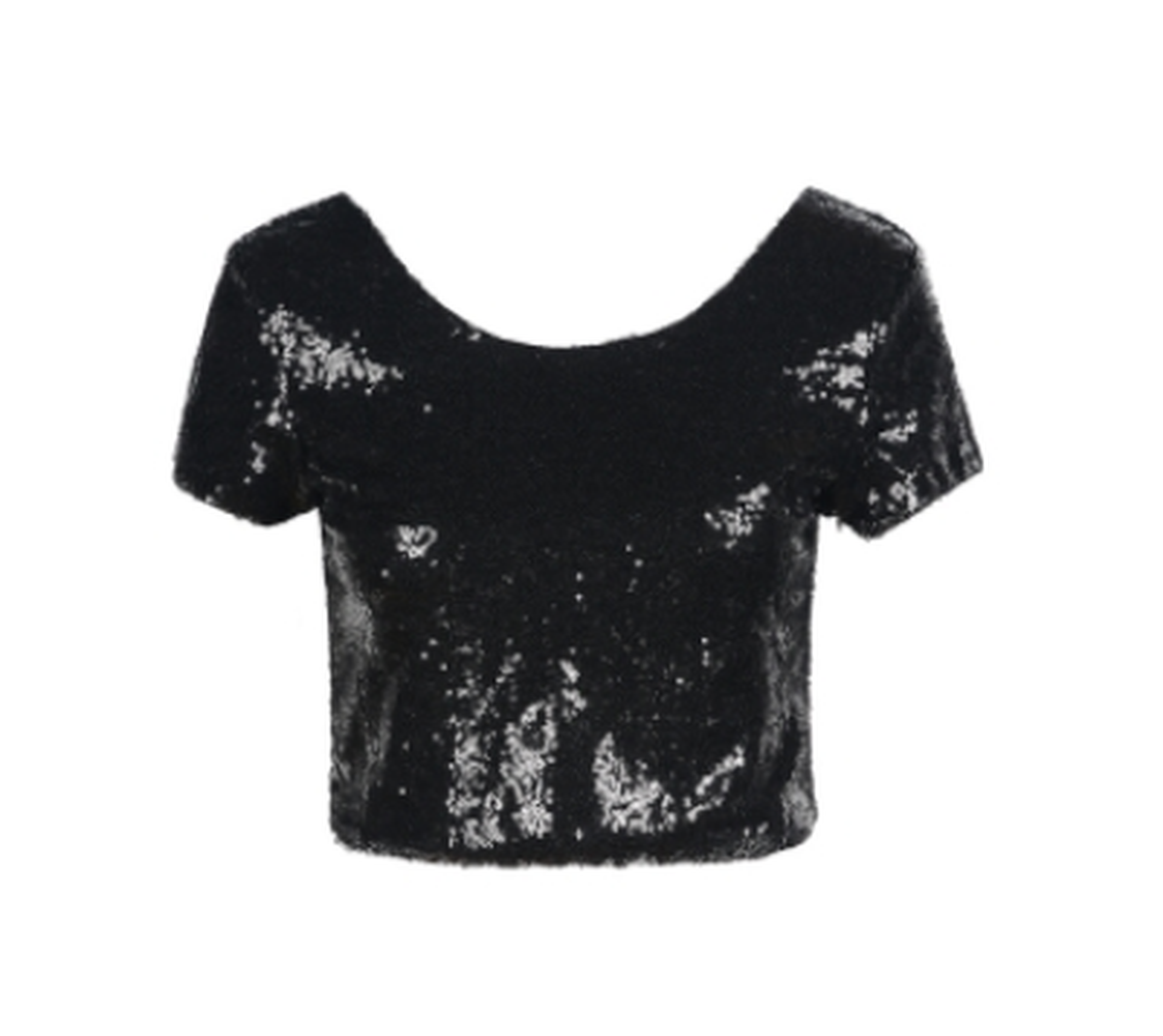 Haoduoyi Sequin Crop Top NWT