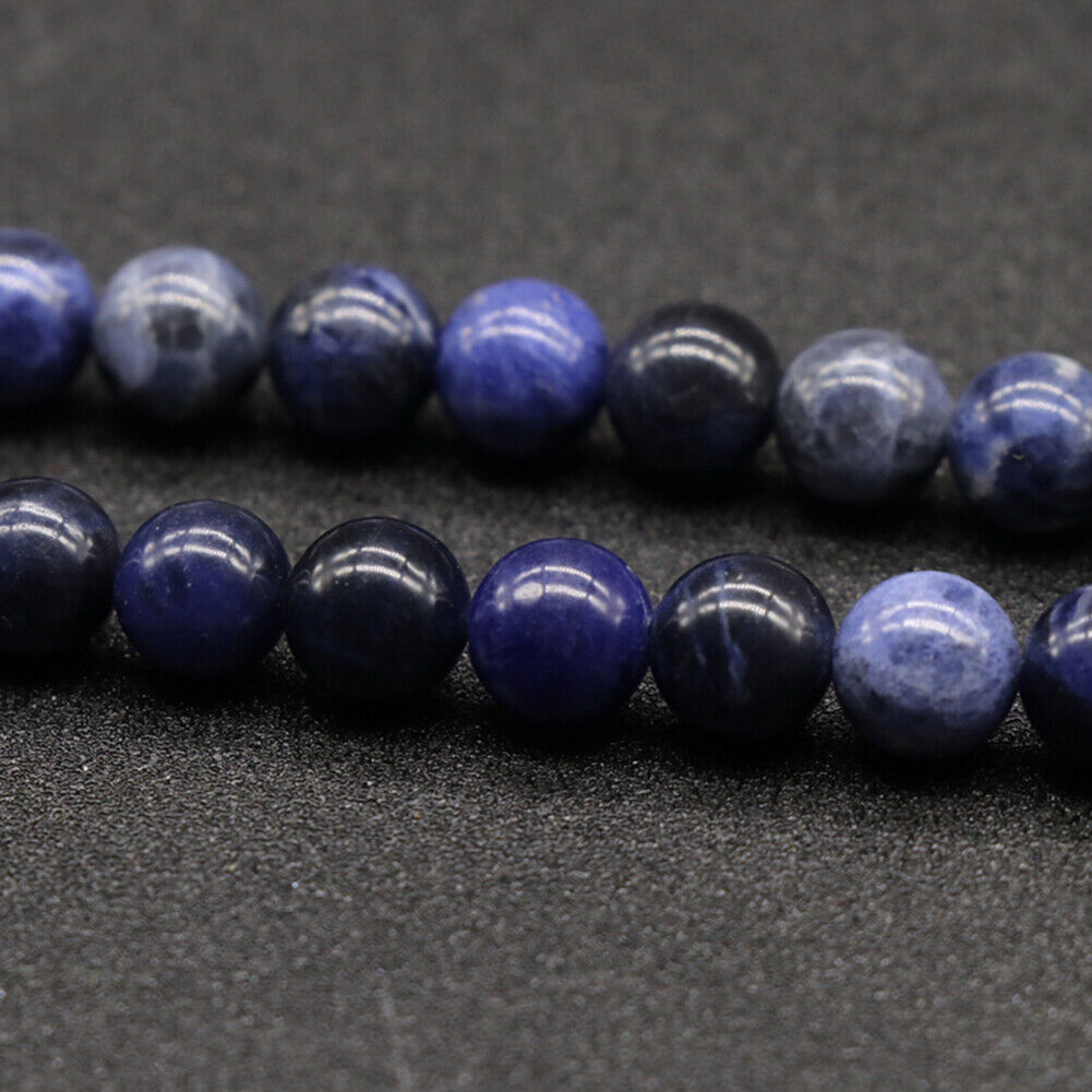 US 6/8/10mm 5A Grade Natural Round Stone Beads Loose Gemstone Smooth DIY Jewelry