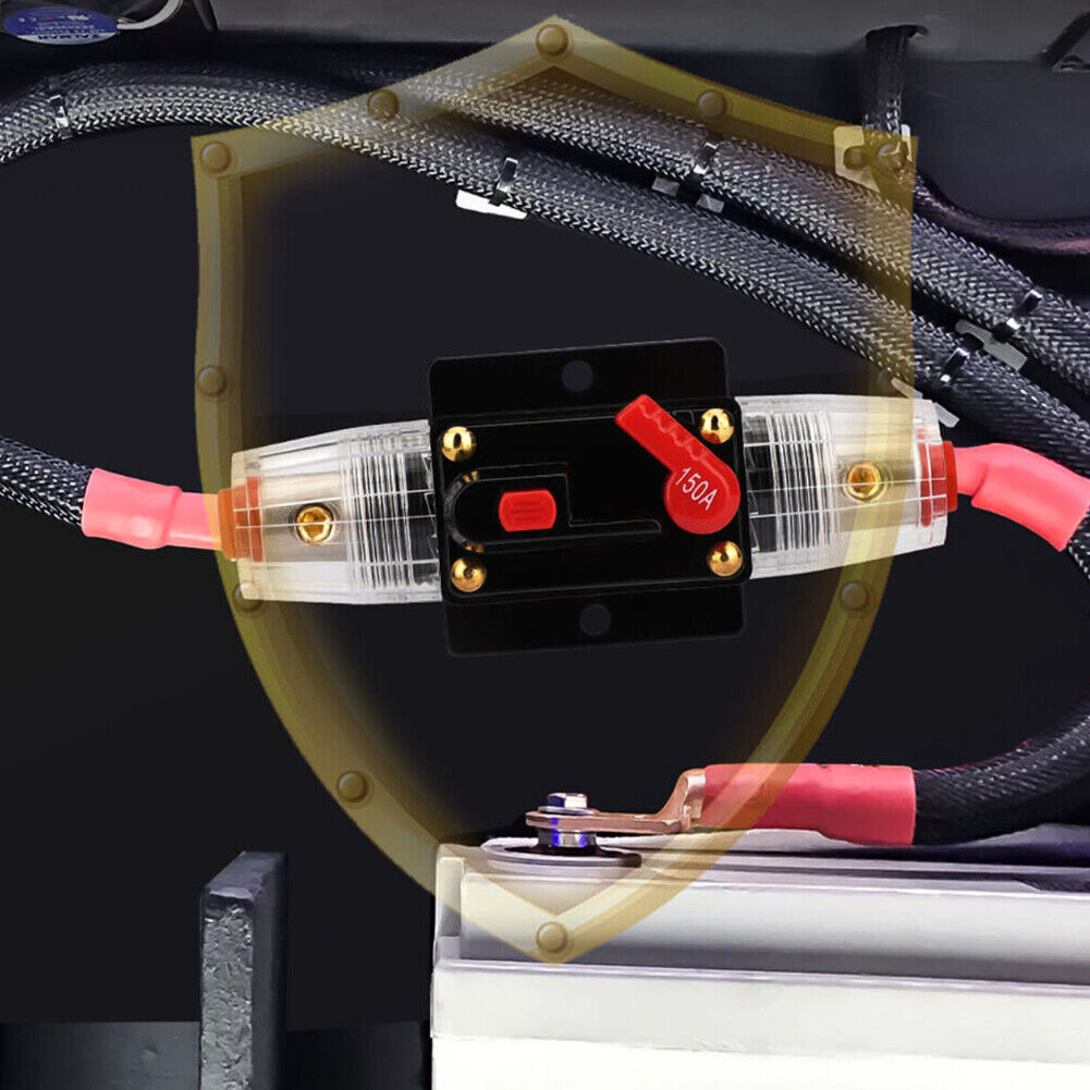 US 2Pc 150AMP 12V Car Stereo Audio Circuit Breaker Fuse Inline Replace Marine
