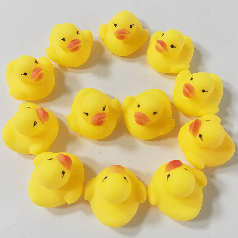 US 60-120 Mini Rubber Ducky Float Duck Baby Bath Shower Toy Birthday Party Gift