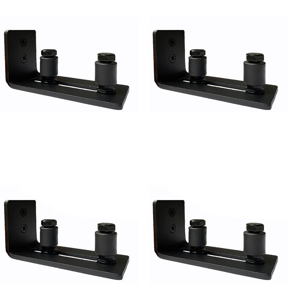 US 2-4 Pack Adjustable Wall Flat Stay Roller Guide Bottom Sliding Barn Door