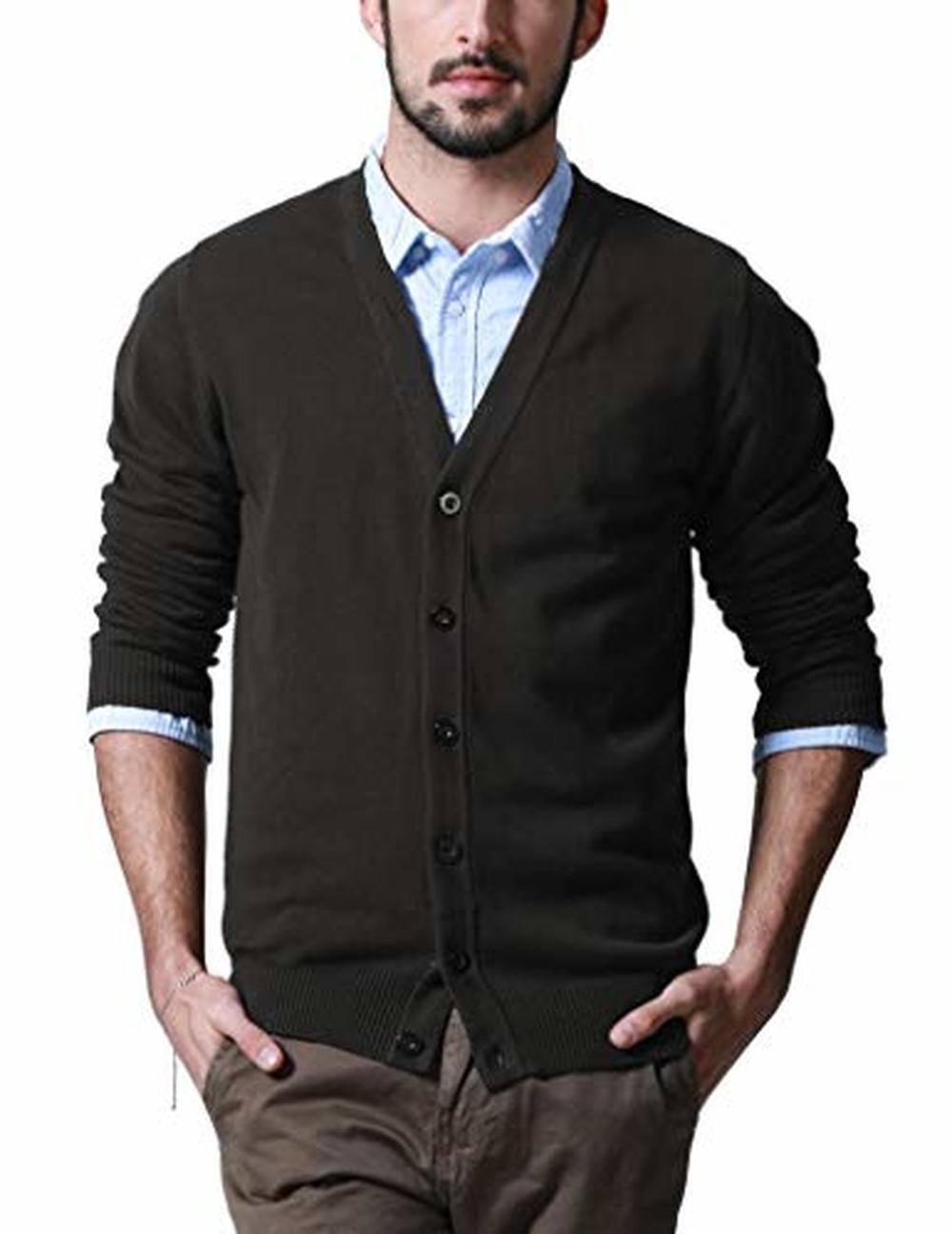 Match Men's K|G Series Shawl Collar Cardigan Sweater