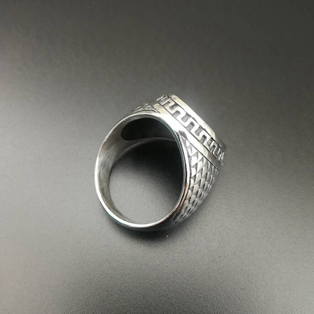 US Stainless Steel Mens Christian Cross Ring For Men Women Silver Size 7-11