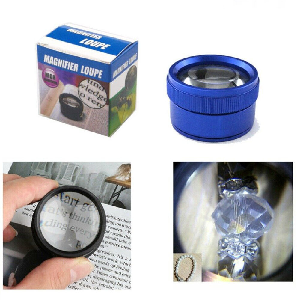 US 1-2 40x30 Magnifying Loupe Eye Glass Loop Pocket Magnifier Jeweler Watch Gems