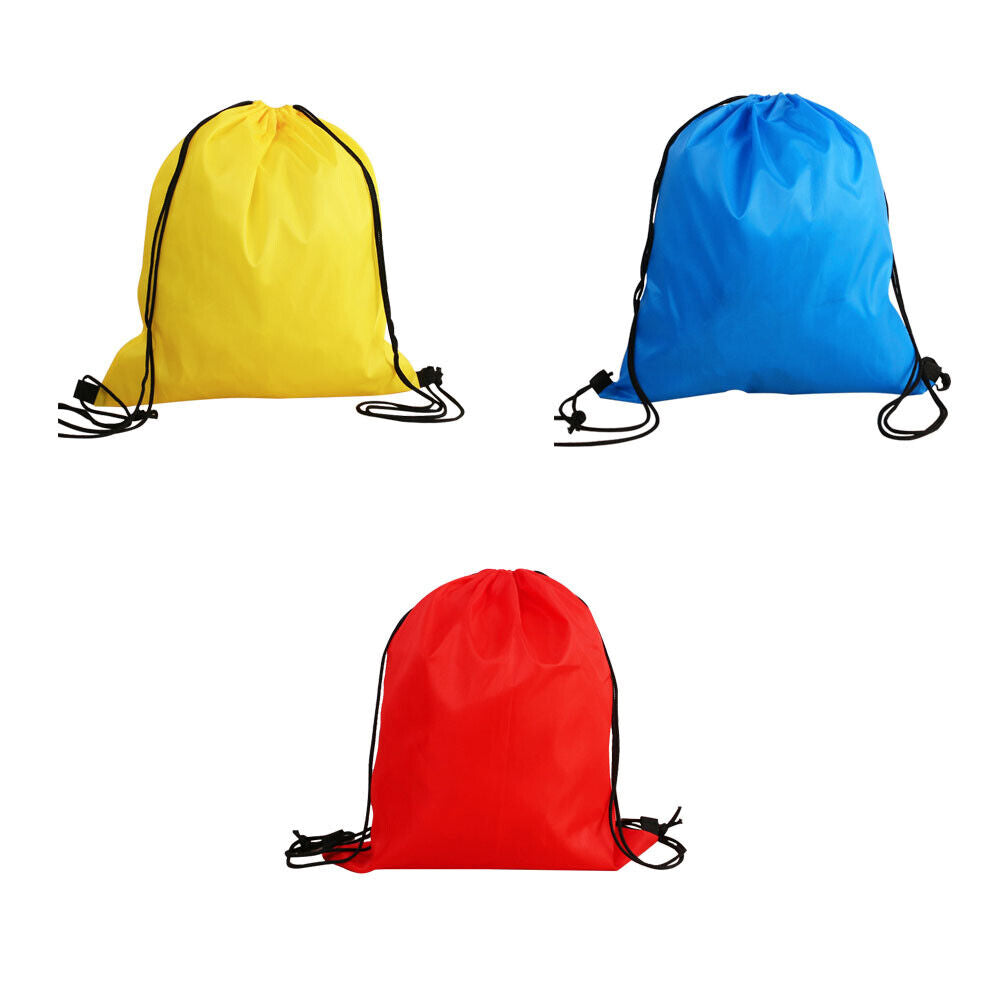 US 3-6 Pack Backpack Oxford Drawstring Storage Bag Outdoor Waterproof Training