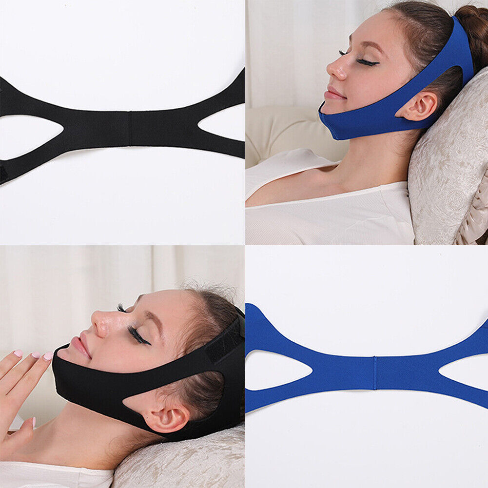 US Anti Snoring Chin Strap Sleep Apnea Snore Stop Belt Snoreless Jaw Solution