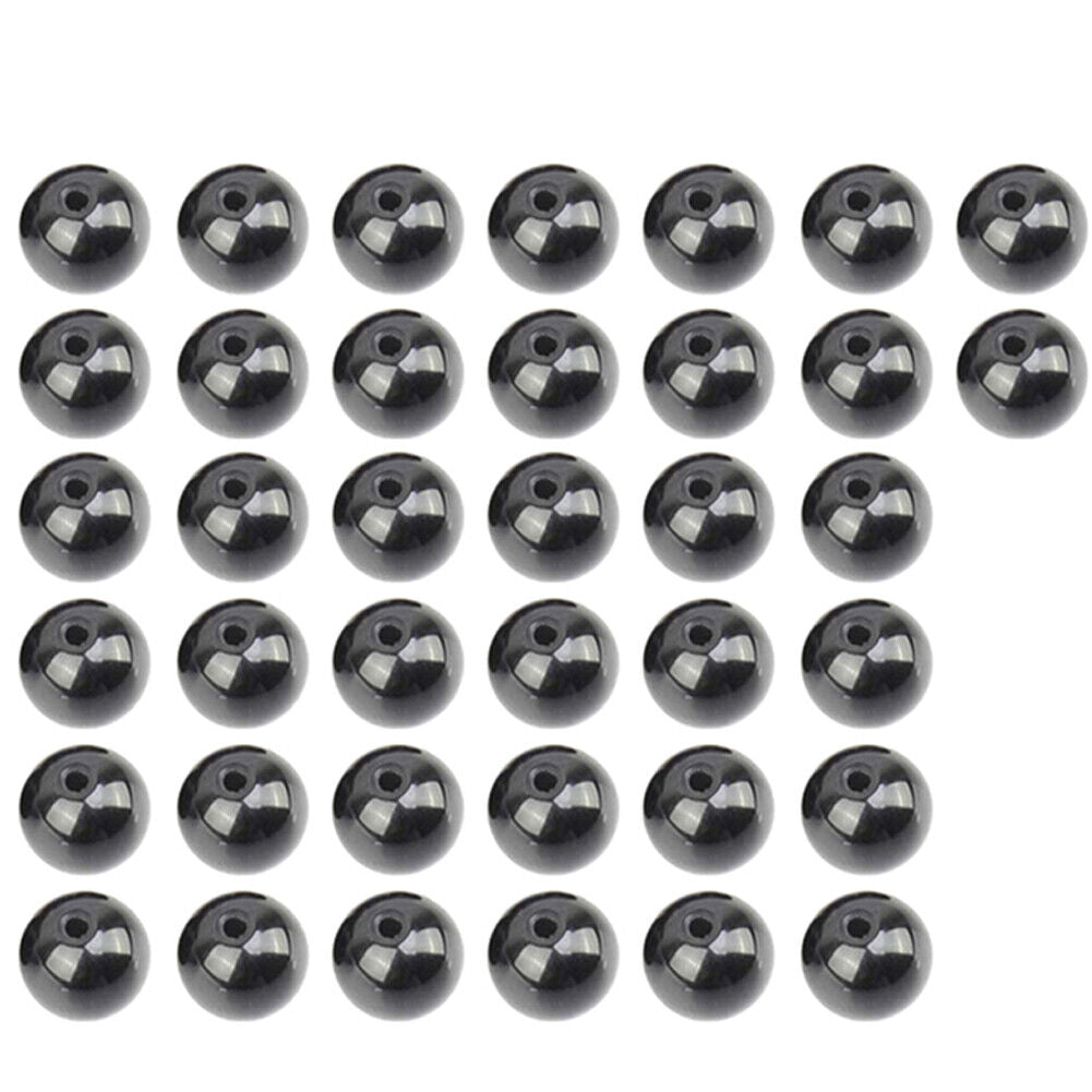 US 5 Strands Black Matte Onyx Bead Natural Frosted Gemstone Agate Round Necklace