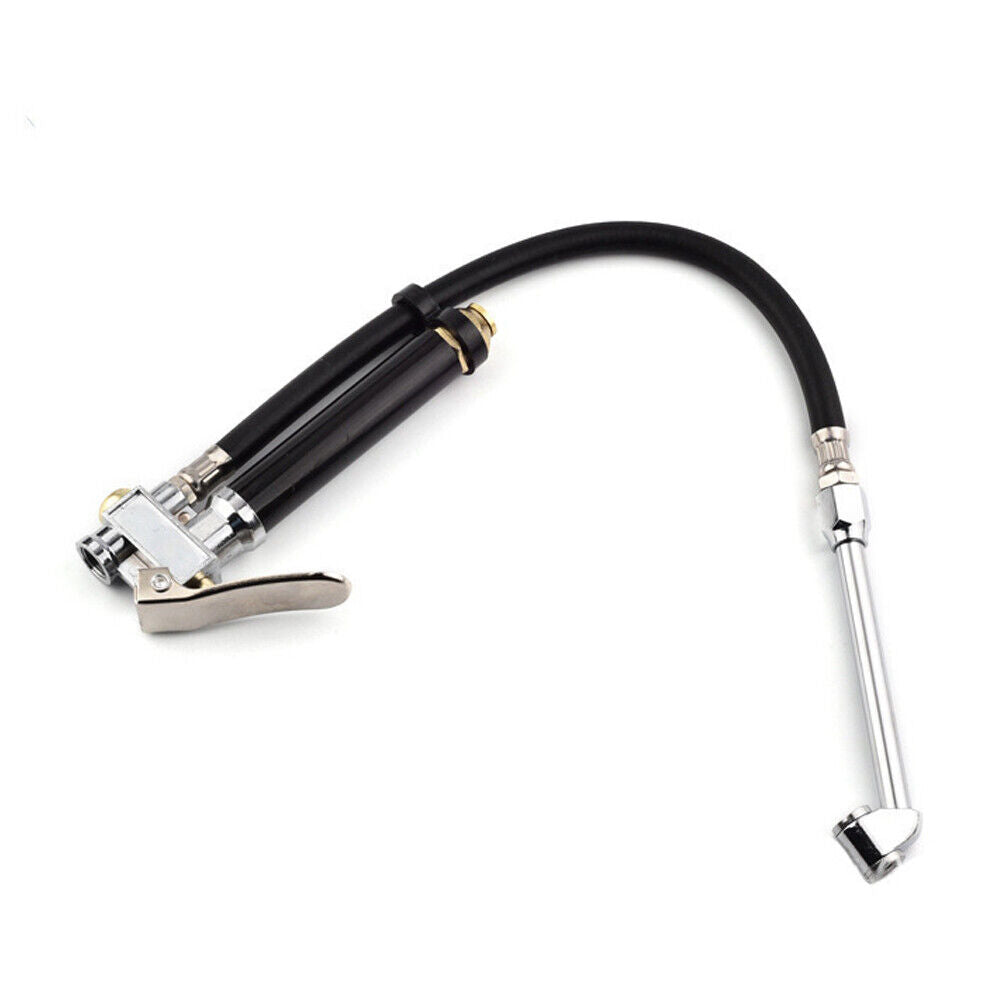 US 1-2 Pcs DUAL CHUCK TIRE INFLATOR with AIR PRESSURE GAUGE 10-120 PSI Rubber