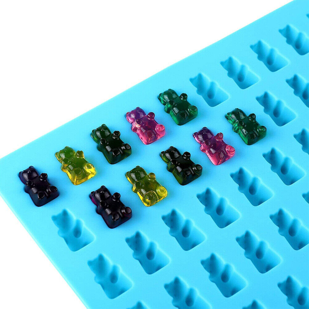 US 3-6 Pack Gummy Bear Candy Mold Silicone Chocolate Making Nonstick Food Grade