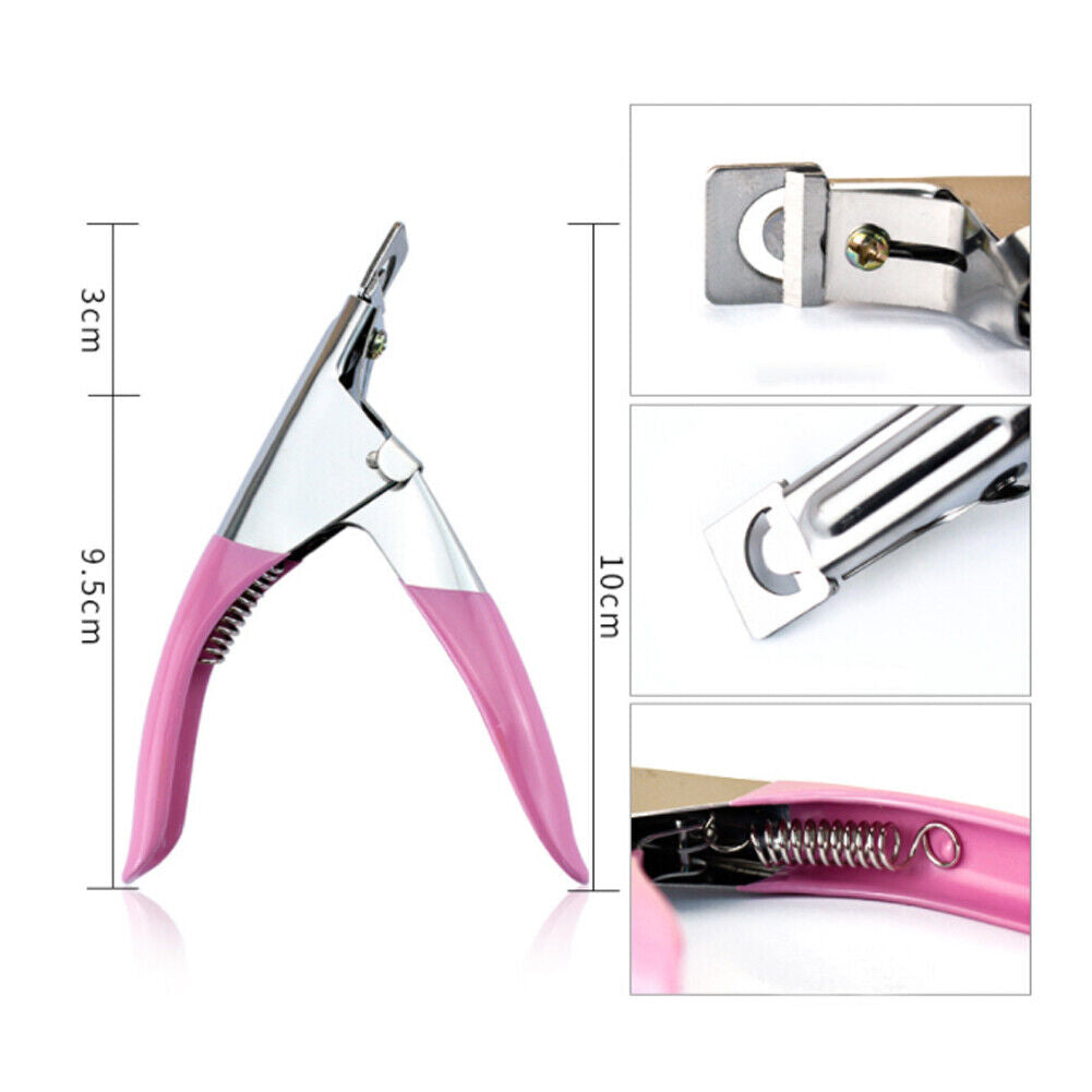 US 1-2 Pcs Nail Tip Clipper Acrylic Art Manicure Cutter U-shape Scissor U Edge