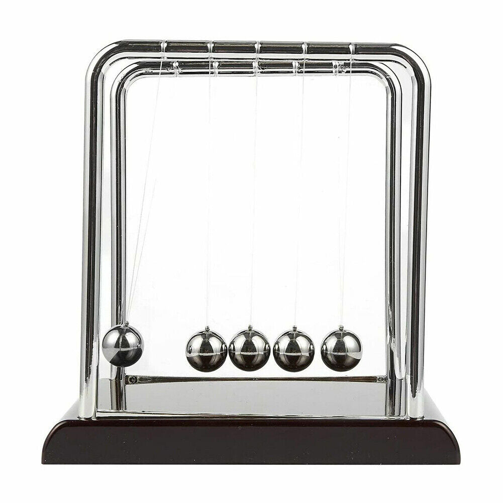US 1-2 Pack Finetons Cradle Pendulum Motion Desk Swinging Kinetic Balls 7 x 6 In