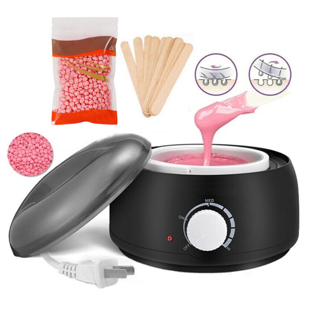 US 1-2 Pcs Waxing Kit Hair Removal Professional Wax Warmer Remove All Hair Types