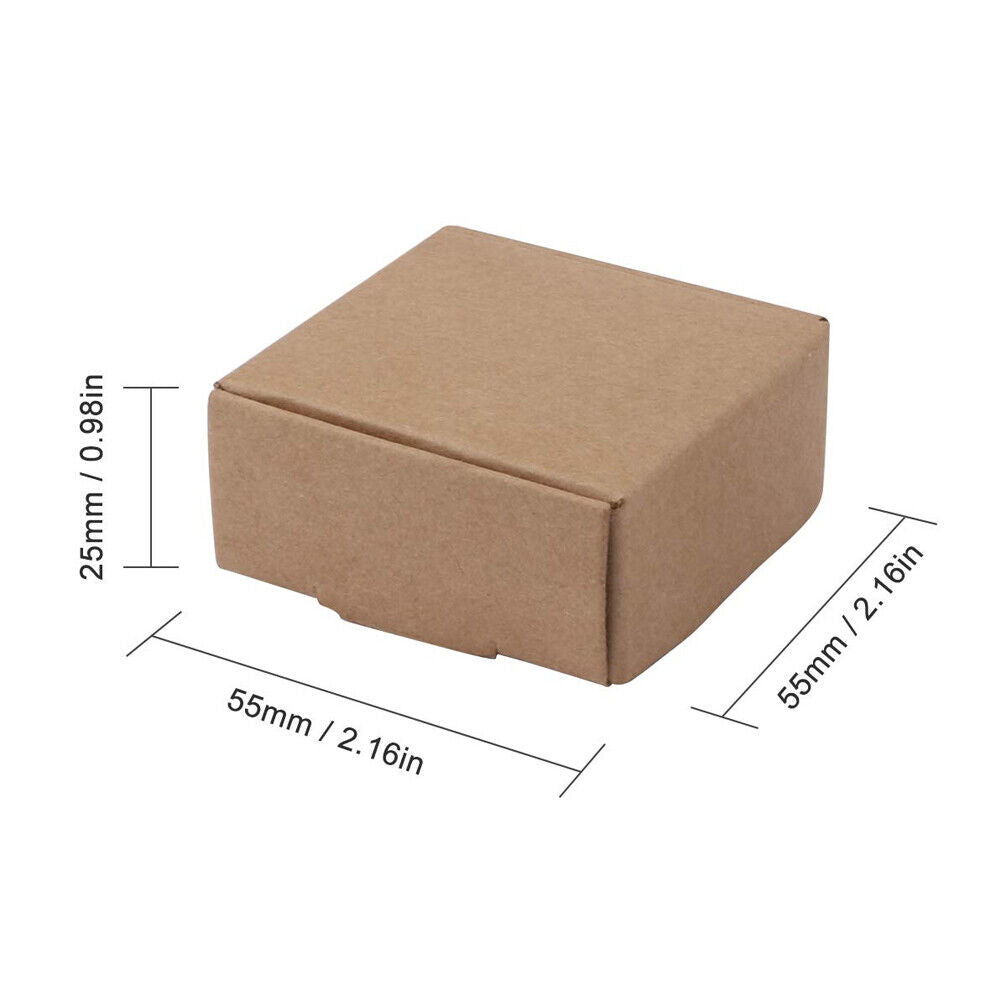 US 50-100 Pack Mini Kraft Jewelry Gift Packing Coin Candy Ornaments Favor Boxes