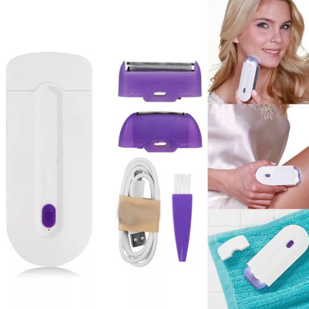 US 2-4 Pcs Painless Touch Removal Epilator Women Cordless Ladies Electric Shaver