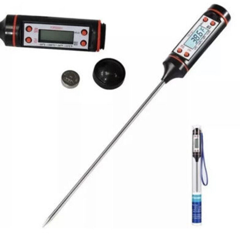 US 3-6 Digital LCD Instant Read Probe Meat Thermometer Baking Grill BBQ Cooking