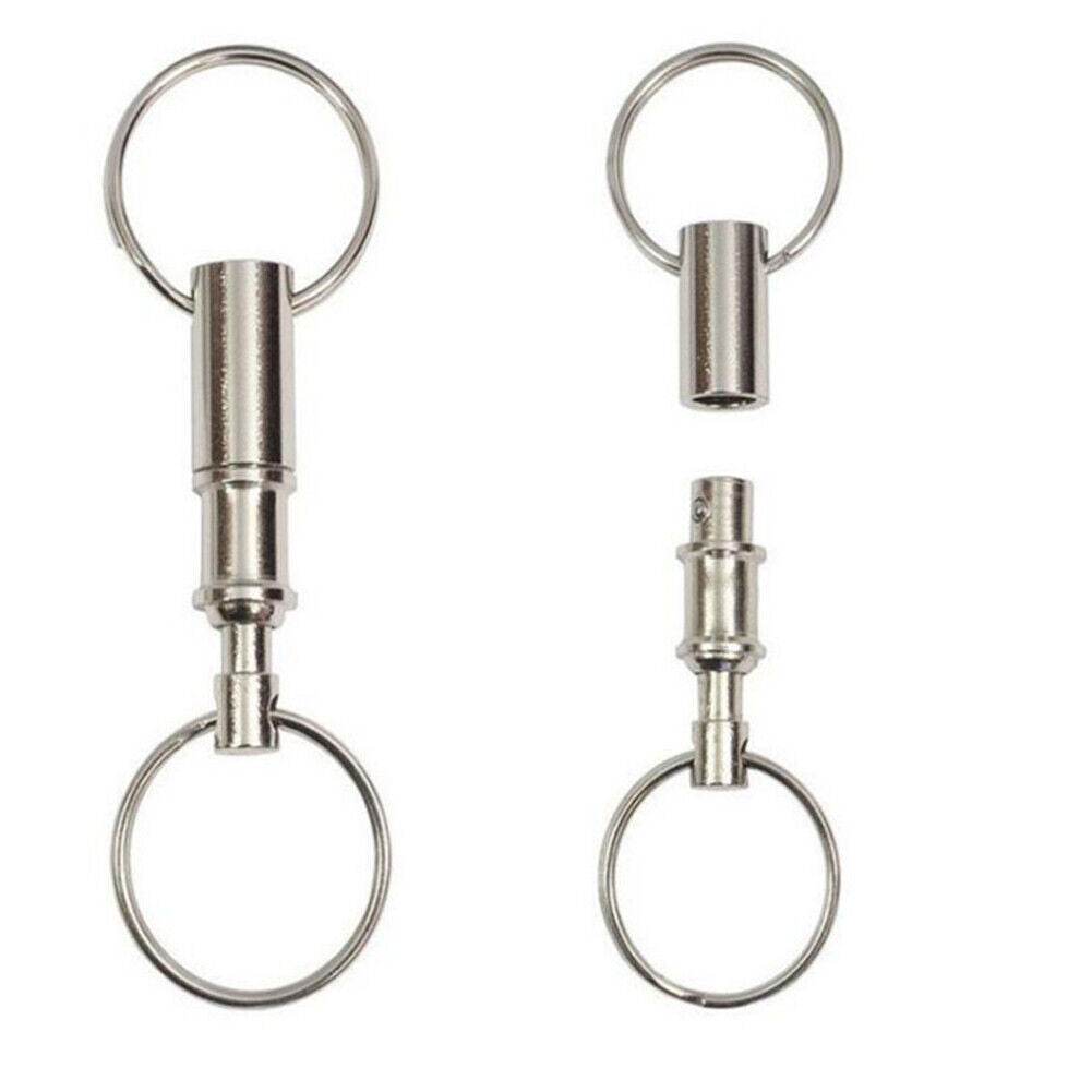 US 10-20 Pcs Handy Basics Quick Release Key Detachable Pull Apart Ring Keychain