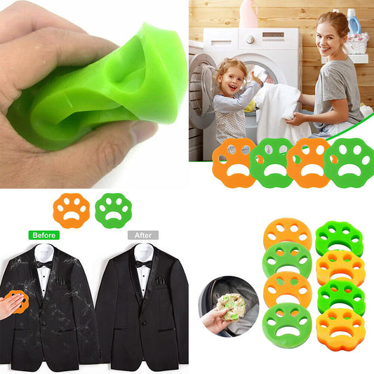 US 2-4 Pcs Reusable Pet Hair Remover Cat Dog Fur Catcher Laundry Washing Machine