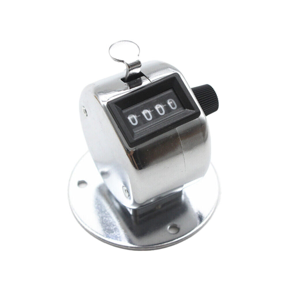 Us 1-2 Pcs 4 Digit Number Dual Clicker Golf Hand Tally Counter metal case base