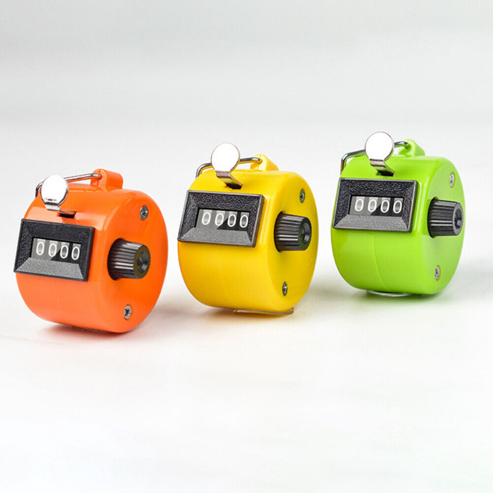 US 4-8 Pack Colorful Tally Counter Hand Held 4 Digit Palm Golf Finger Clicker