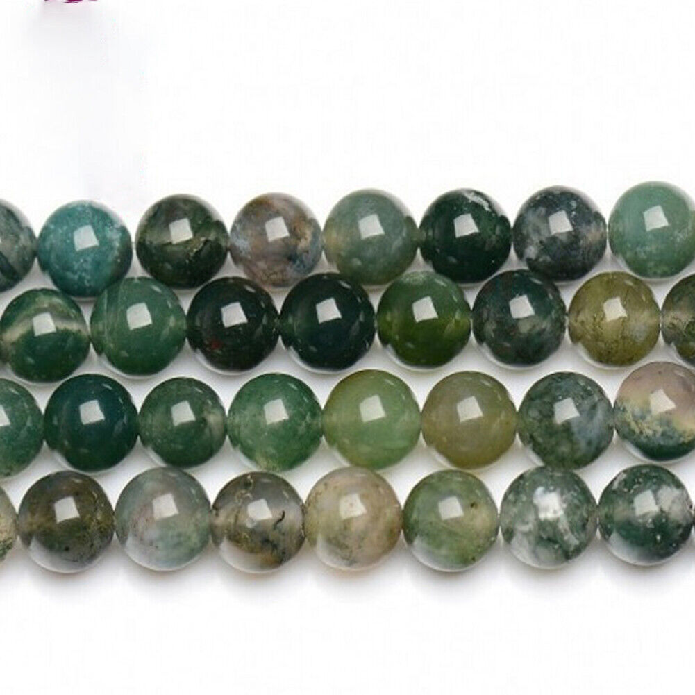 US 6/8/10mm Natural Stone Rhyolite Jasper Beads Round Spacer Beads Jewelry DIY