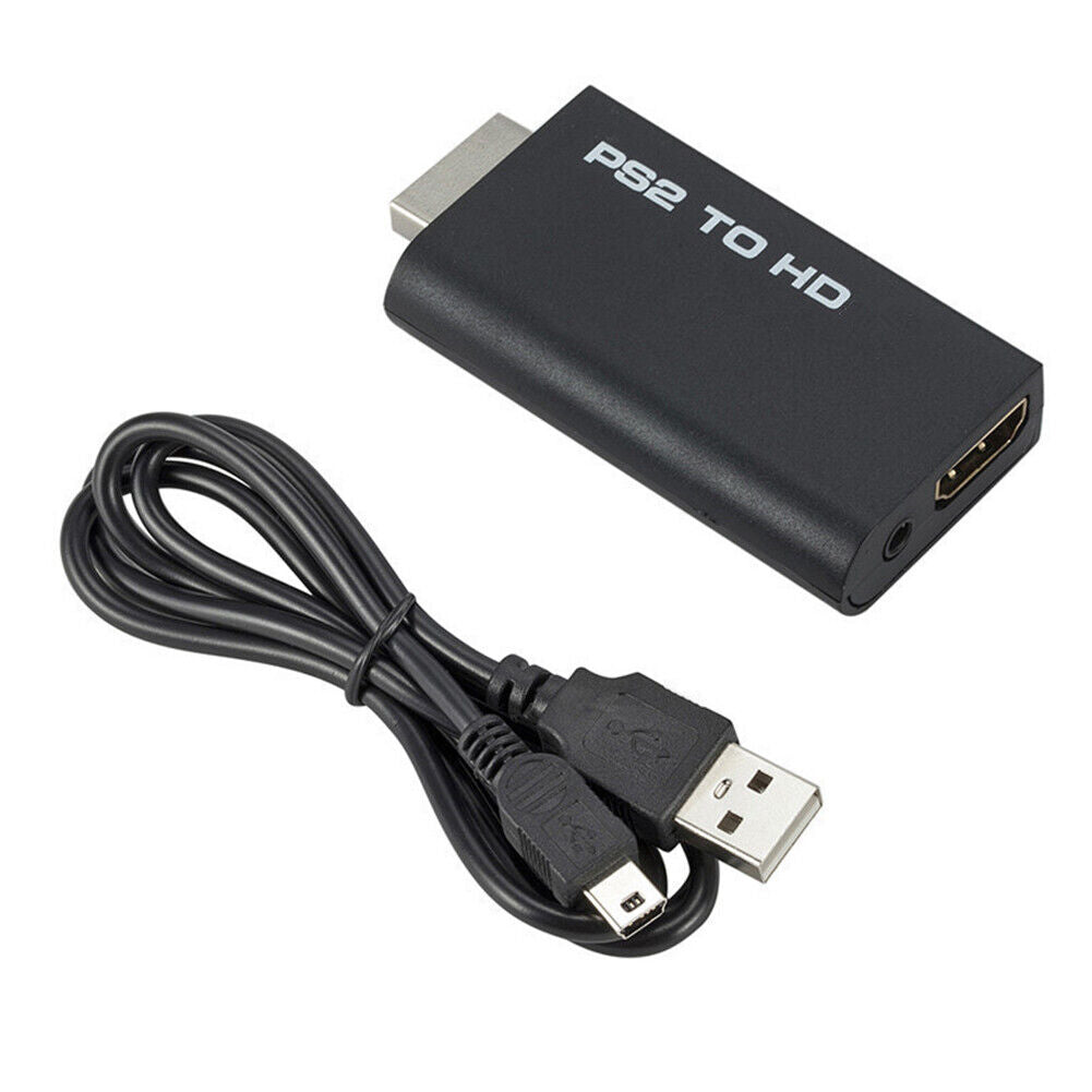 US 2 Pack PS2 to HDMI Video Converter Adapter with Audio Output for HDTV Monitor