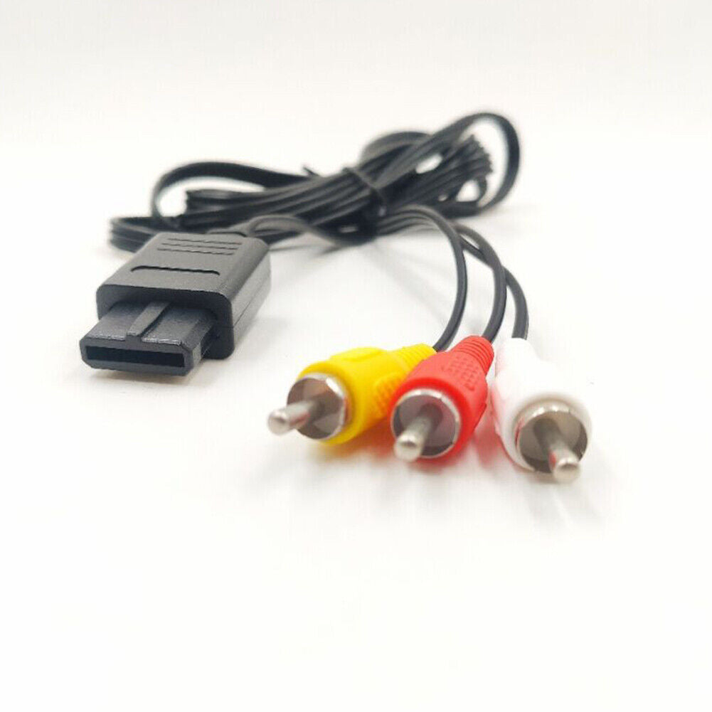 US 10-20Pcs A/V Stereo RCA Audio Video Cables for Nintendo Gamecube SNES N64 NGC