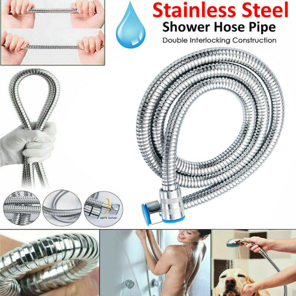 US 2-4 Pack 1.5m / 5 Ft Shower Hose Extra Long Bathroom Hand Held Flexible Tube