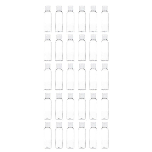 US 30-60 Pcs 2 Oz Plastic Empty Toiletry Bottles Containers Travel Essential Oil